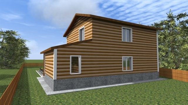 Обложка проекта: Пенобетонный индивидуальный жилой дом [008.14]