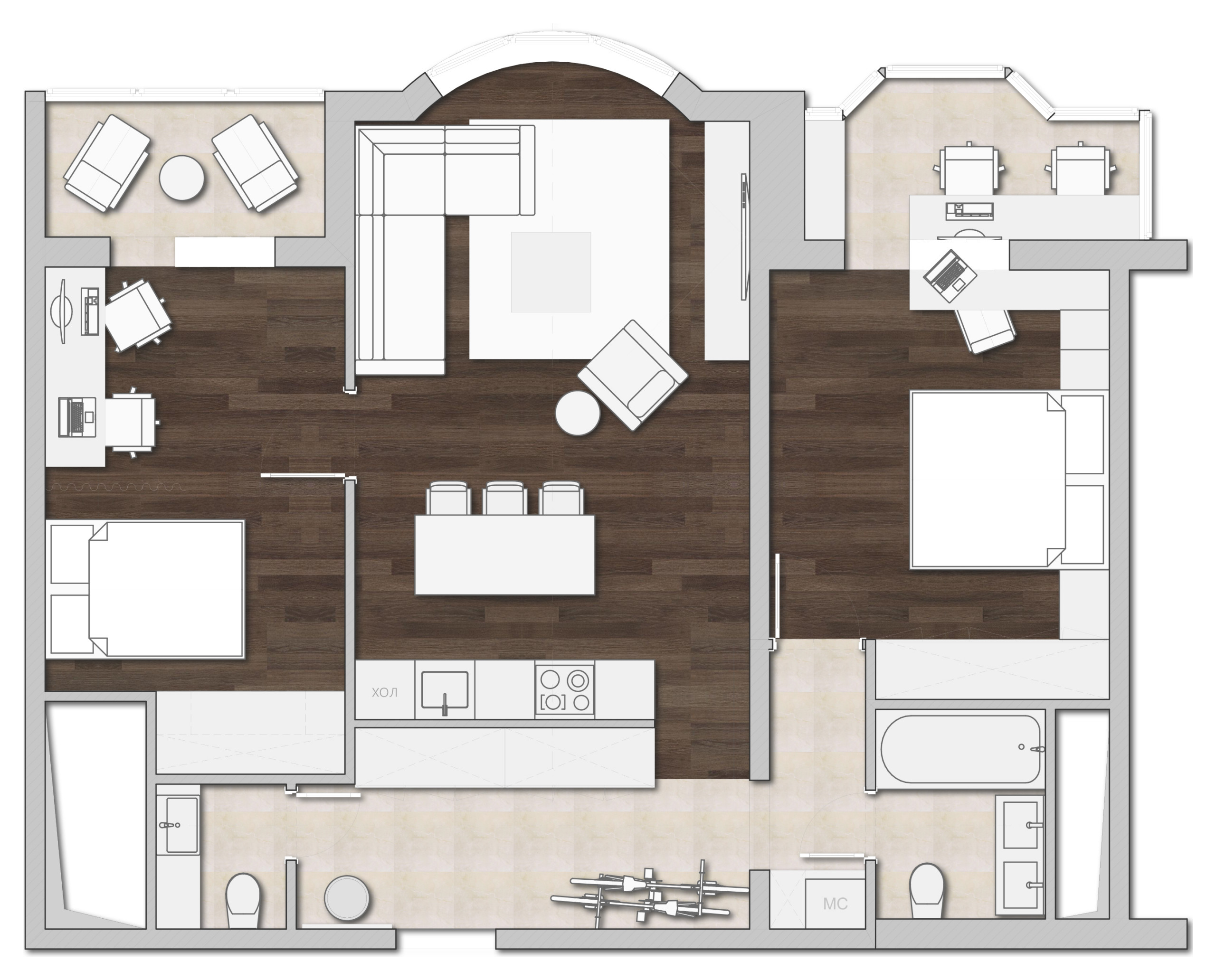 Куда и как перенести кухню: 3 простых решения