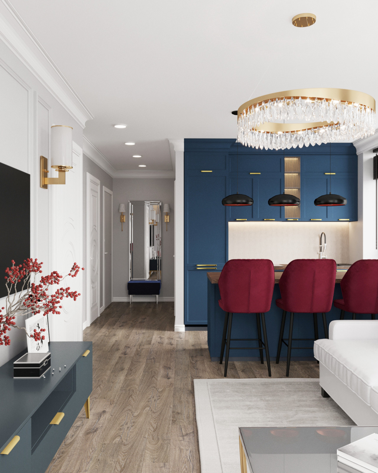 Неоклассика с акцентными элементами