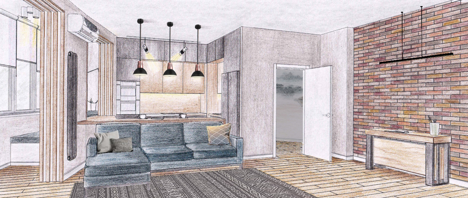 Гостиная (ракурс 2)