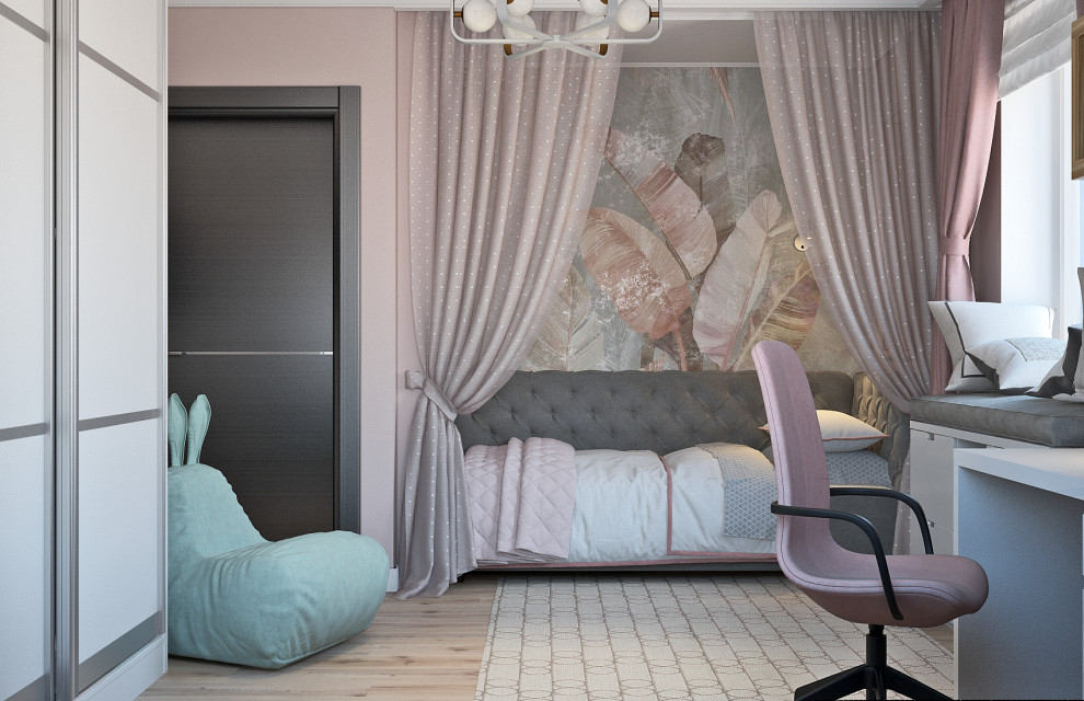 Детская комната с кроватью в нише