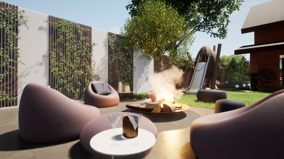 Коттедж ЖСК Горелый Хутор, Ландшафтный дизайн участка 6 соток