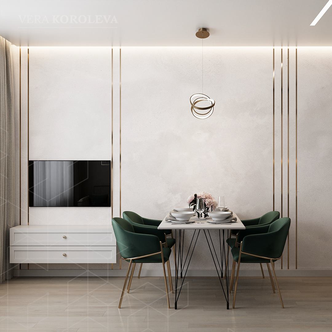 Дизайн-проект двухкомнатной квартиры в Москве в ЖК "Первый Московский"