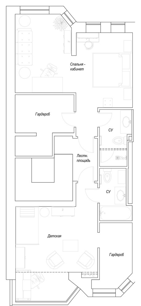 Houzz тур: Таунхаус с зелёными стенами и второй кухней