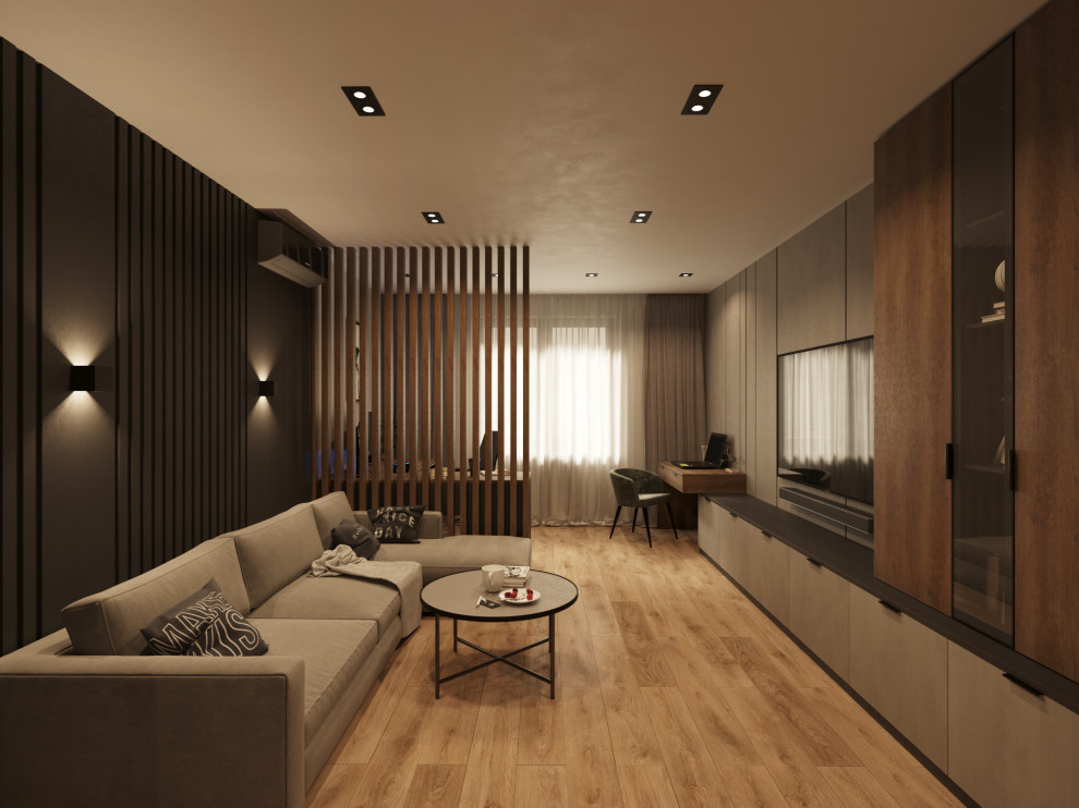 Дизайн проект квартиры в темных тонах