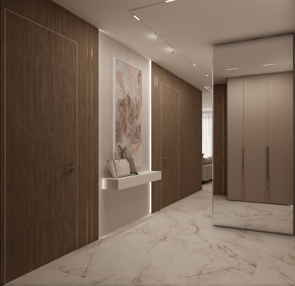 Гостиная и прихожая. Квартира Клубный дом "На Арочной"