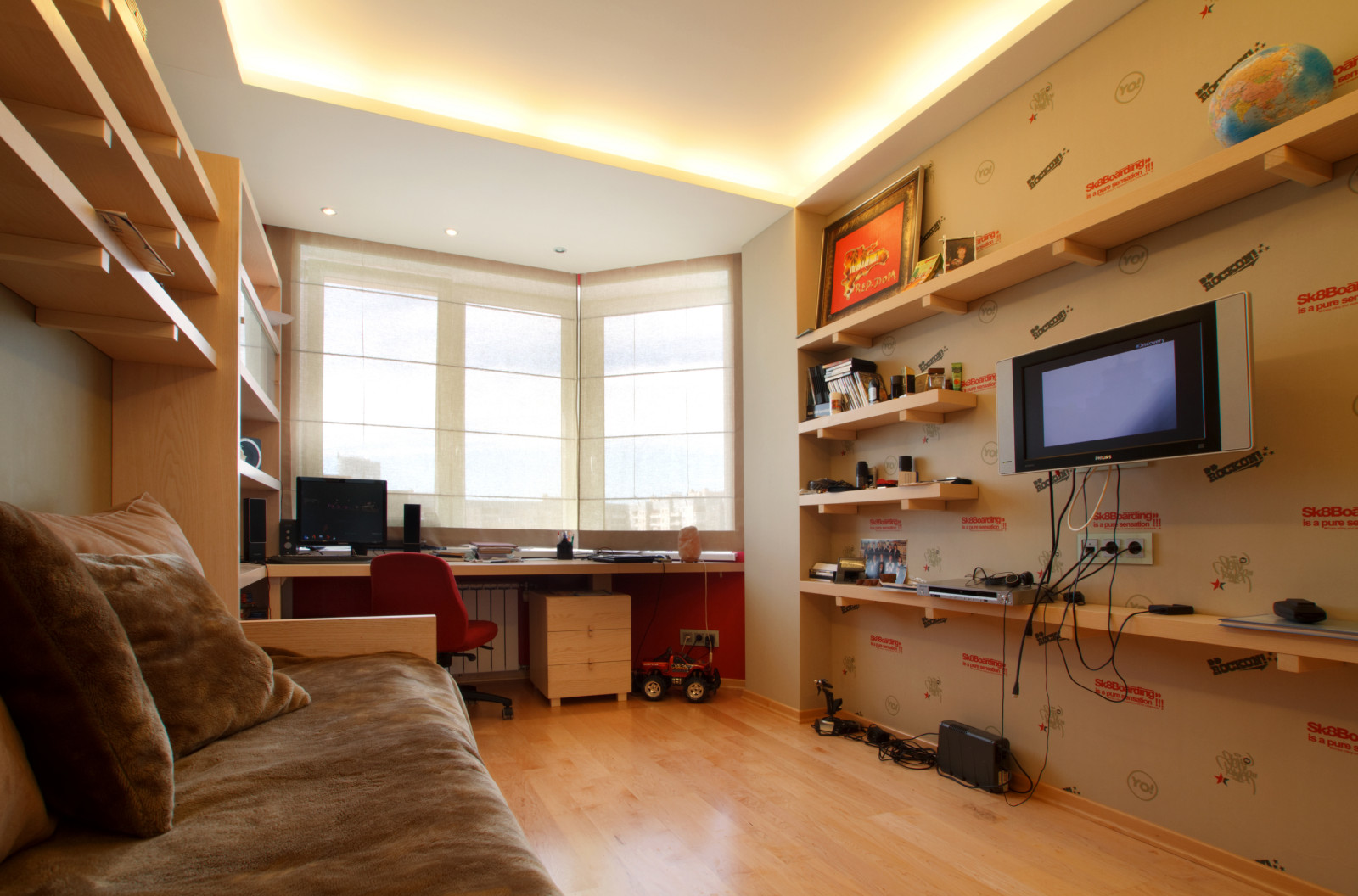 Дизайн комнаты для мальчика подростка в современном стиле