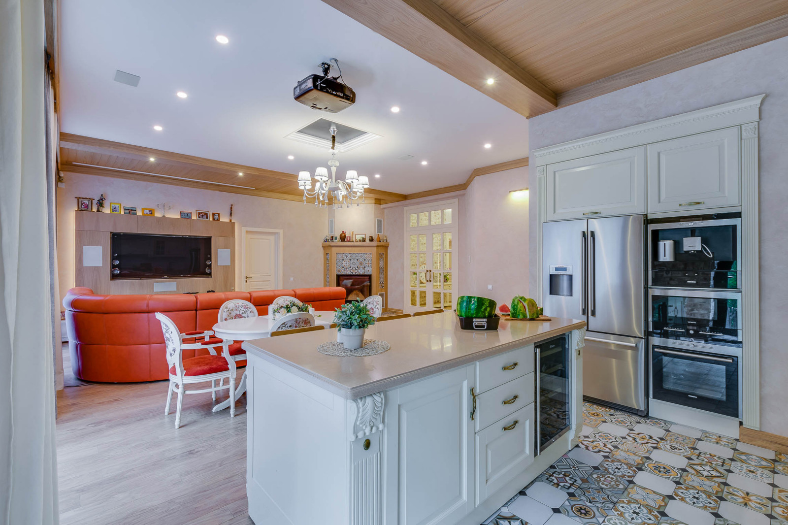 Гостиная в загородном доме