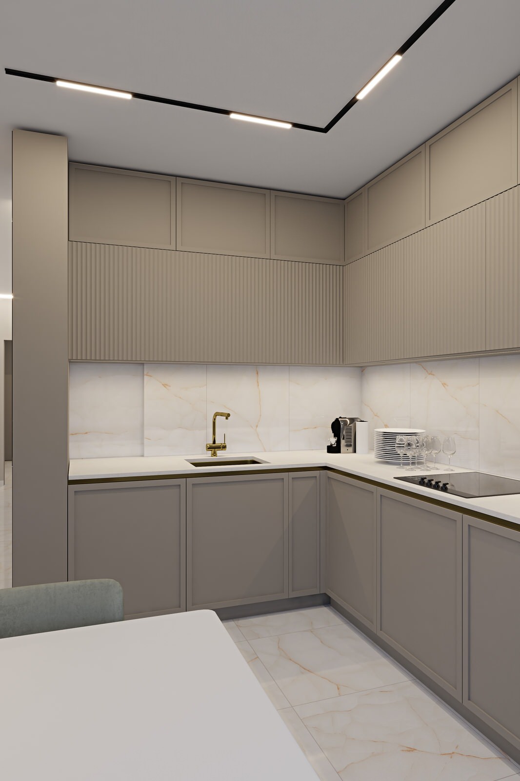 Кухня в светлых тонах