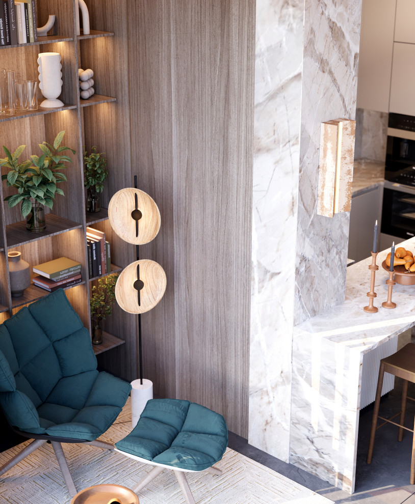 кухня гостинная мрамор