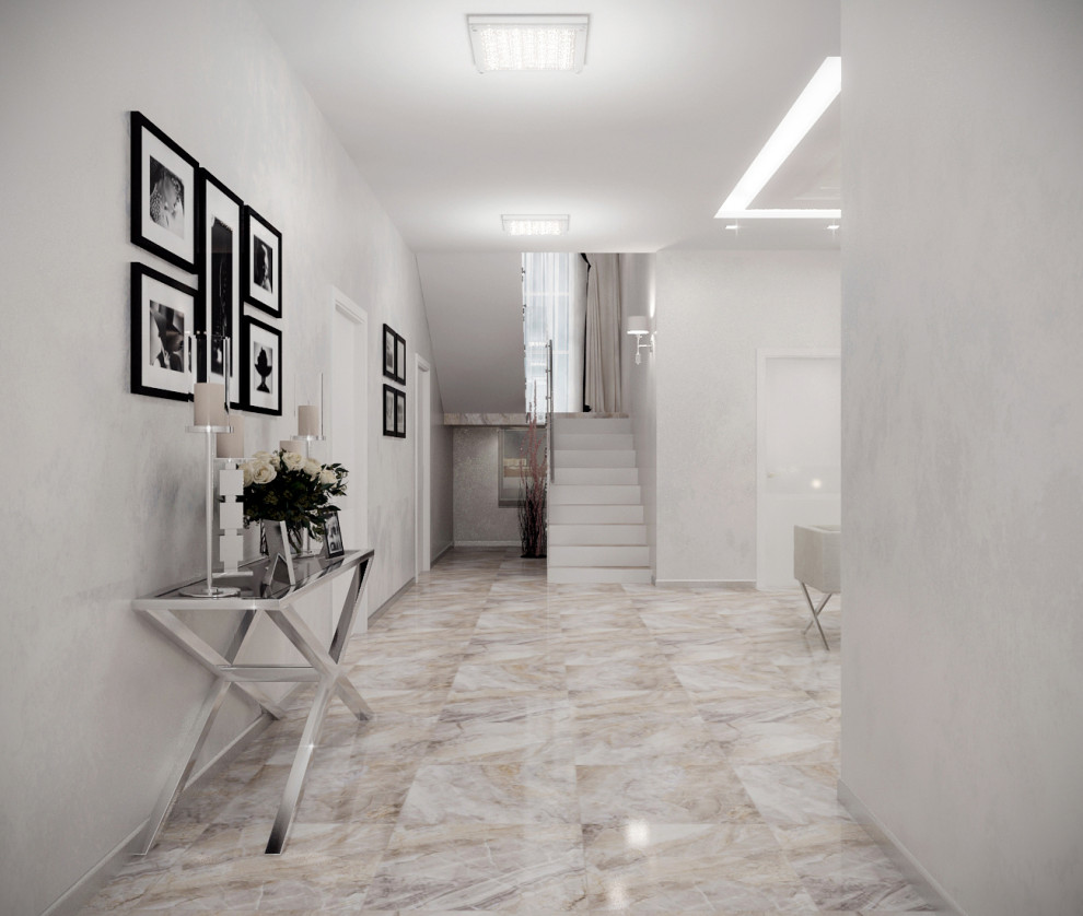 Гостиная и столовая в частном доме