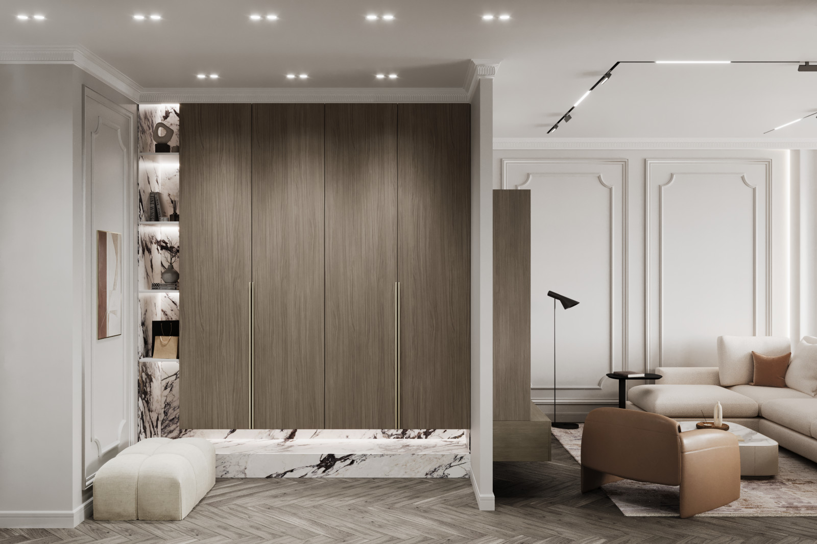 Дизайн интерьера квартиры в жилом комплексе "Сердце Столицы"