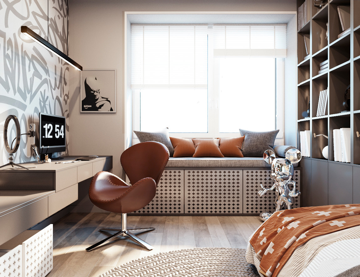 Интерьер в черно-белом цвете