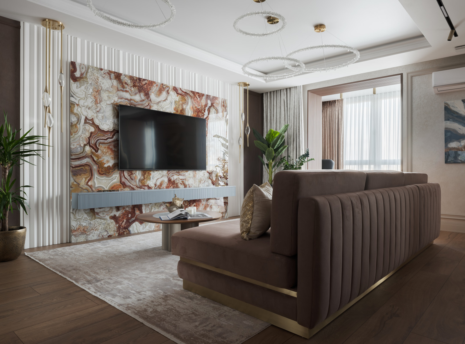 Реализация современной четырехкомнатной квартиры площадью 170 м²