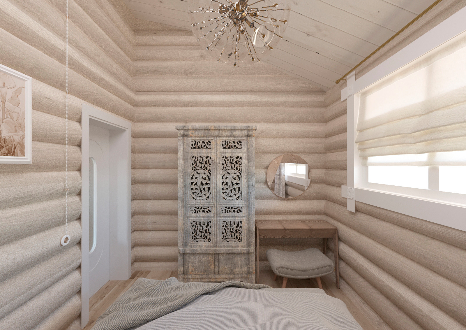 Дизайн интерьера в доме-срубе