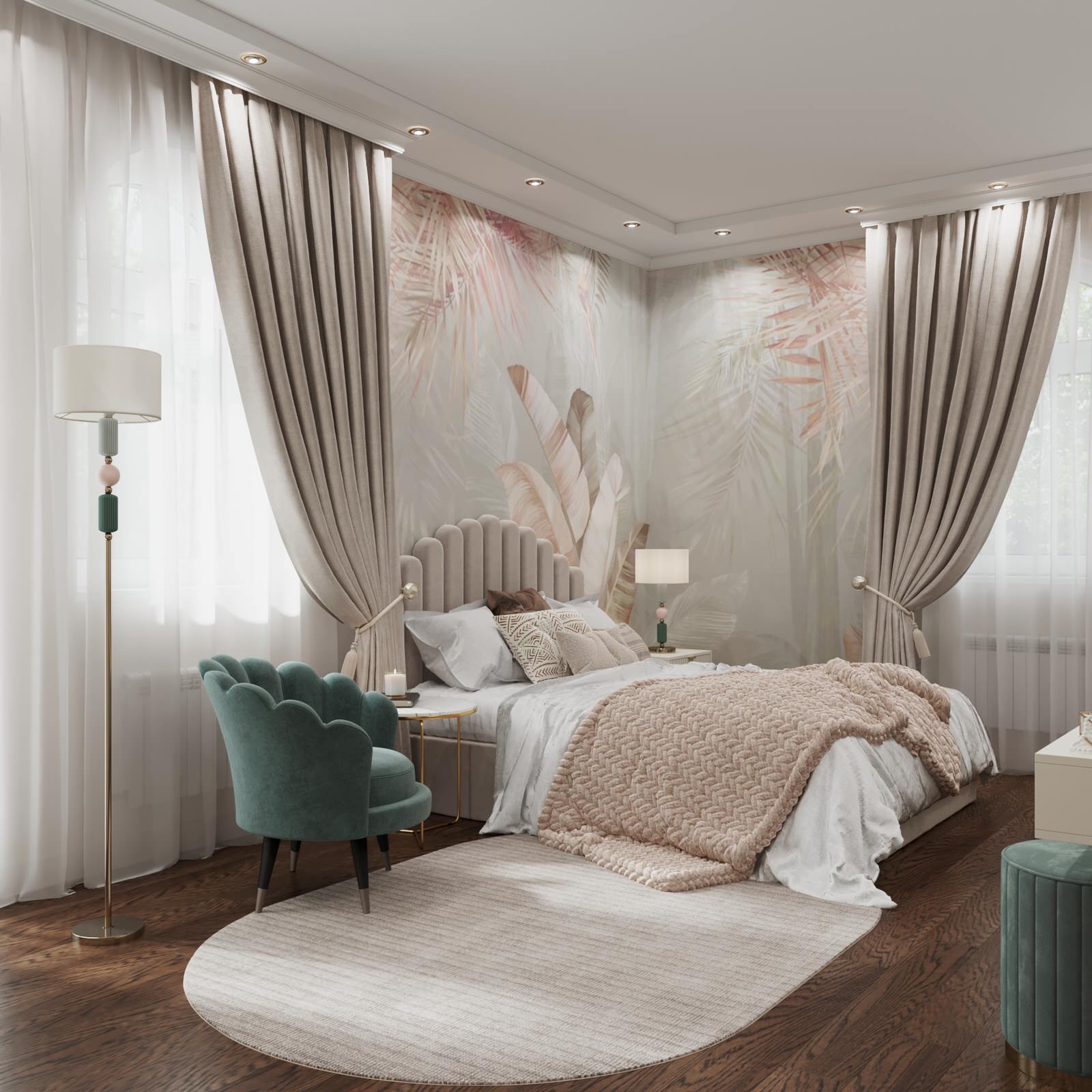 2023г. Интерьер частного дома 350 м2 в г. Новосибирск