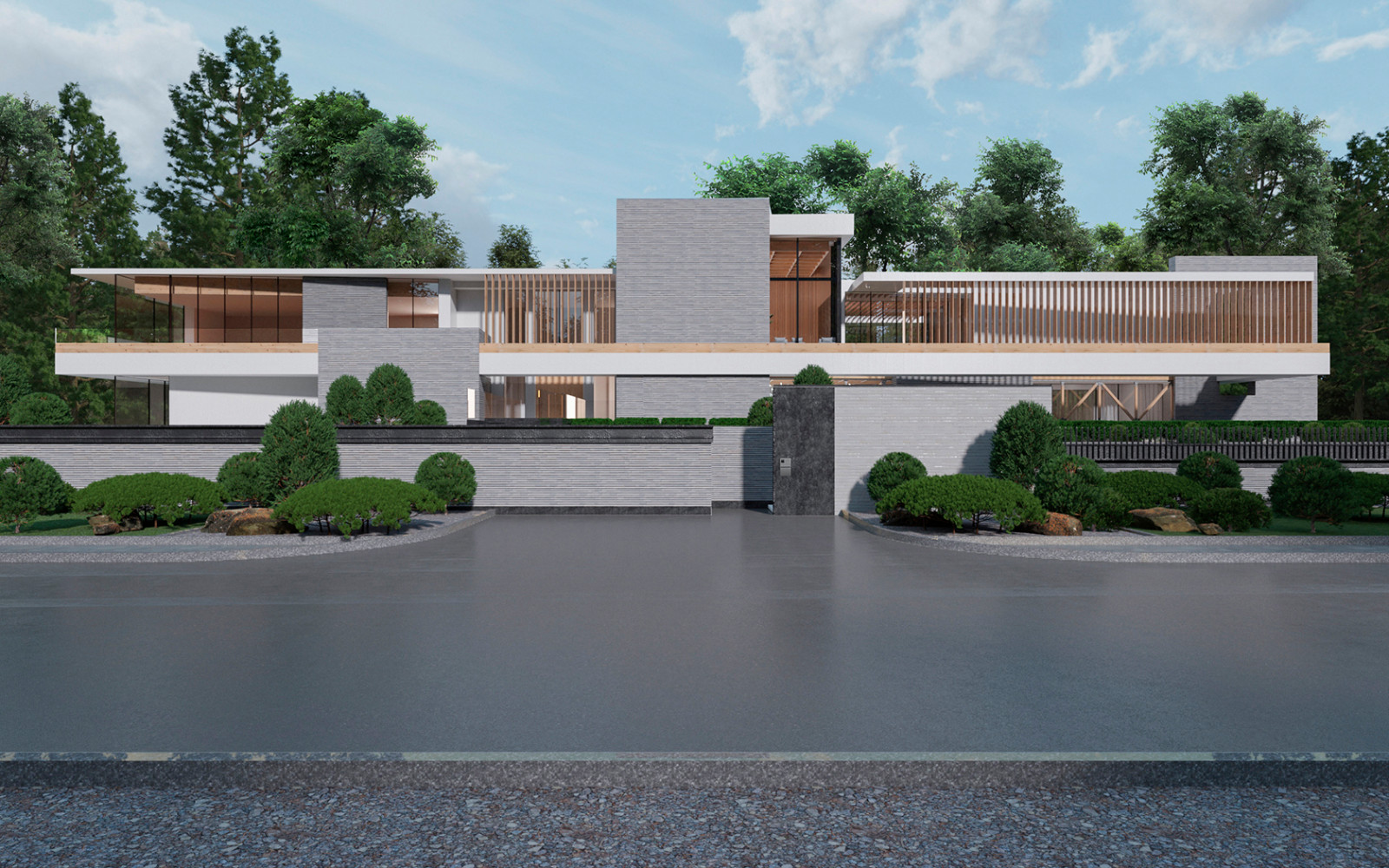 Дом парящий над рельефом 2700 м2