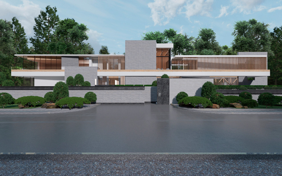 Дом парящий над рельефом 2700 м2