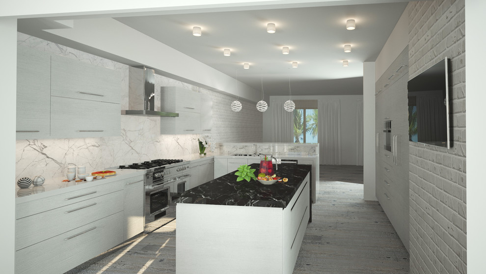 Северный Голливуд - Лос Анджелес. Дизайн интерьера в современном стиле.