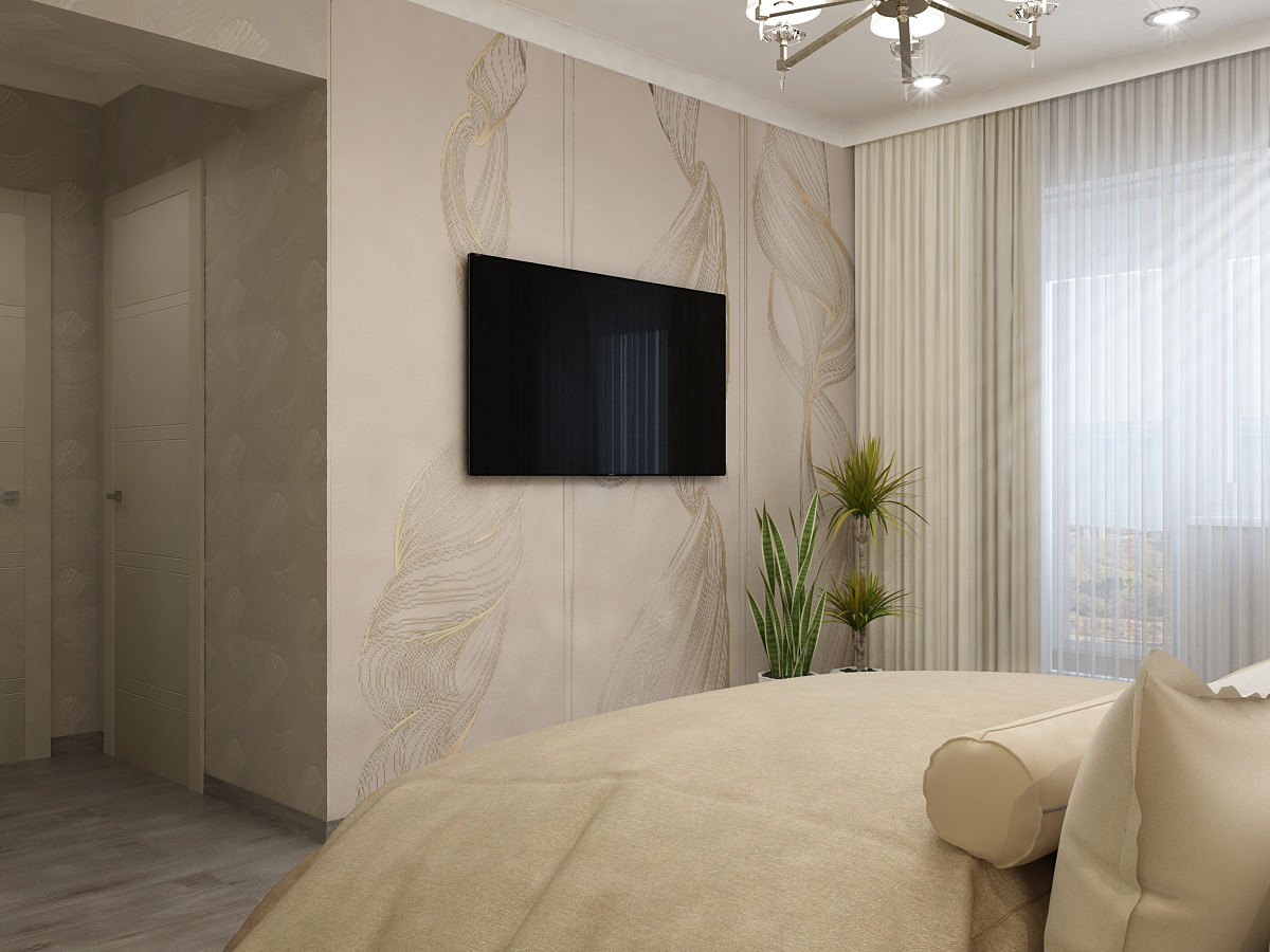 Спальня. 2 варианта визуализации & реализация