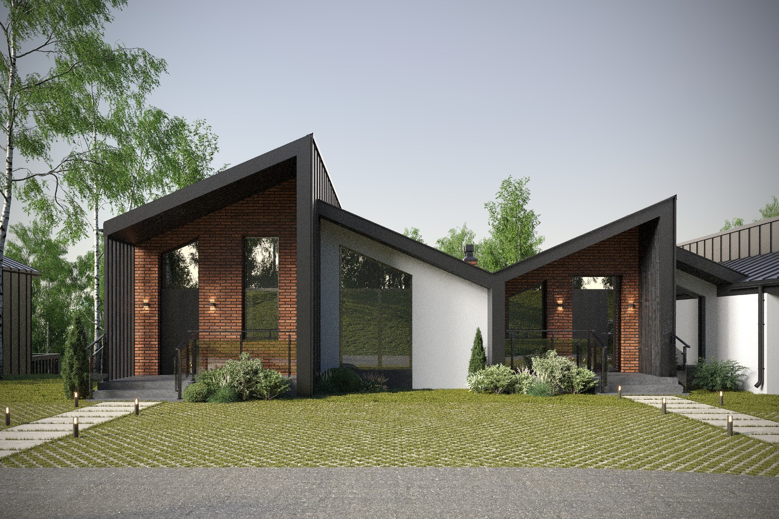 Архитектурный проект таунхаусов Villa Nova в Новосибирской области