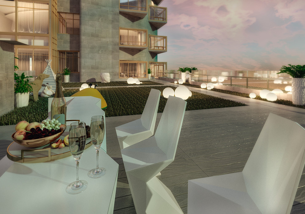 Обложка проекта: Квартира с террасой в клубном доме Диадема