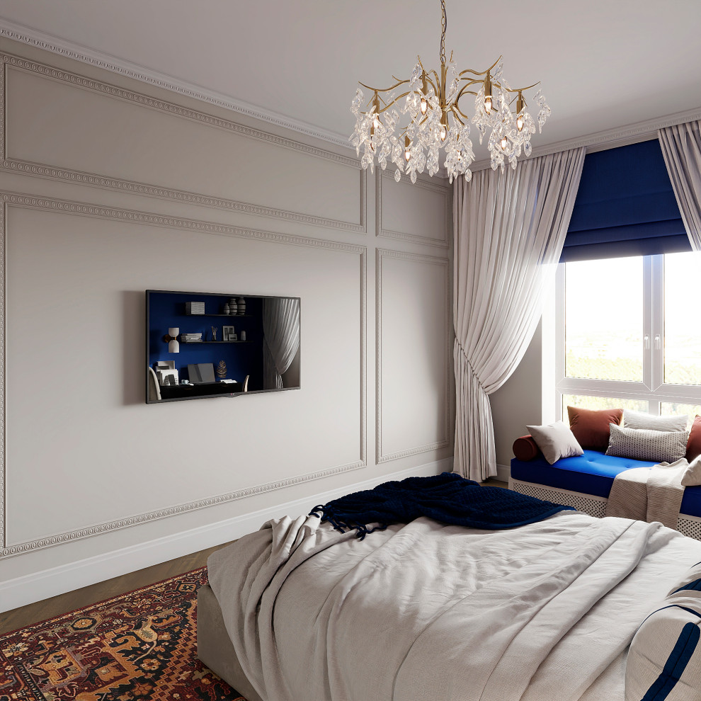 Утонченный проект с использованием разных стилей для семьи с двумя детьми