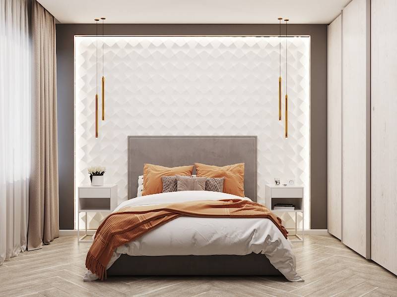 Обложка проекта: Интерьер квартиры в оранжевом цвете