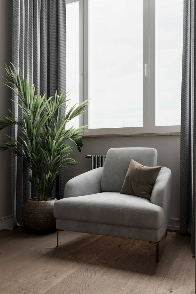 Дизайн и ремонт квартиры в ЖК «Квартал на Никулинской» — Акцент на дерево