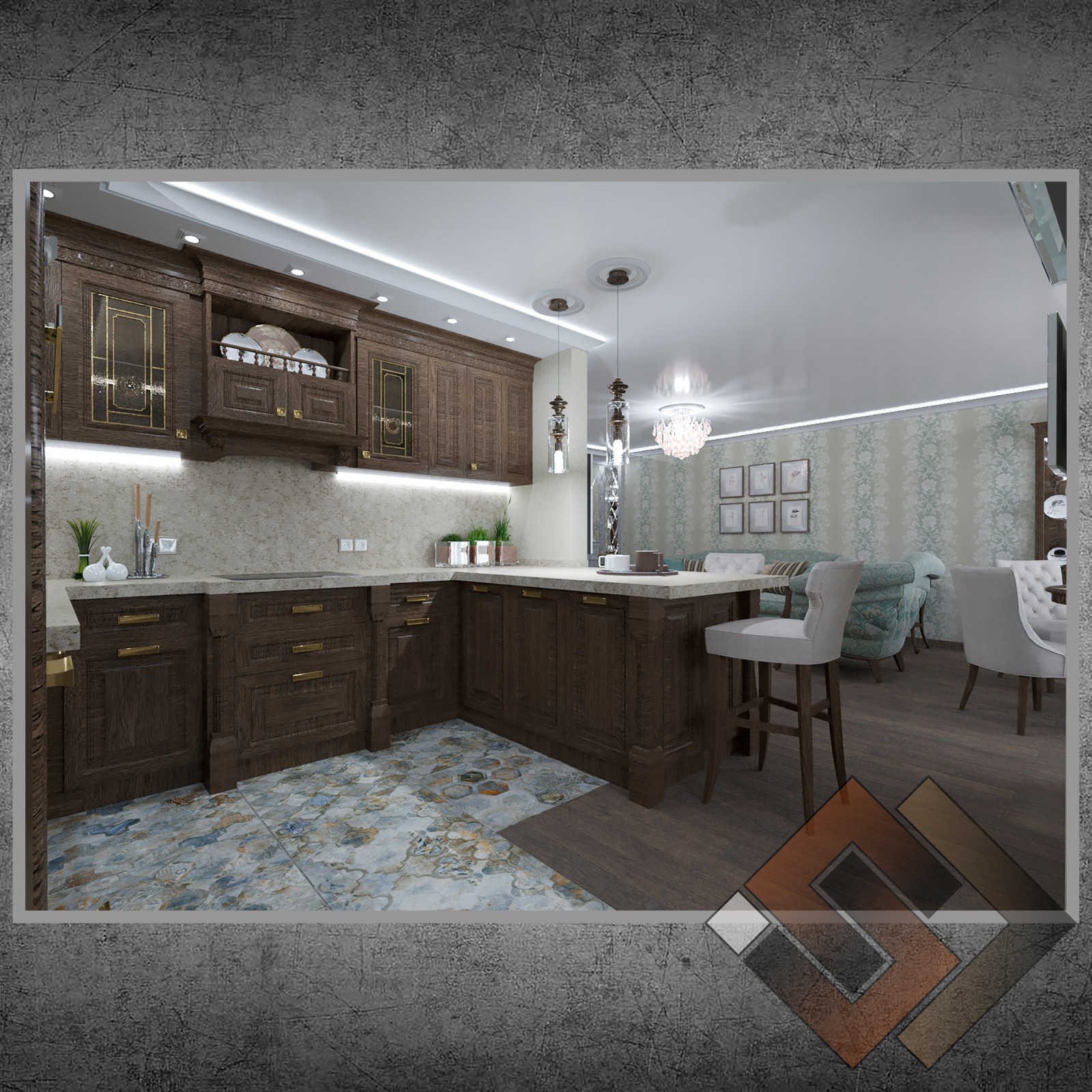 Классика в квартире с низкими потолками