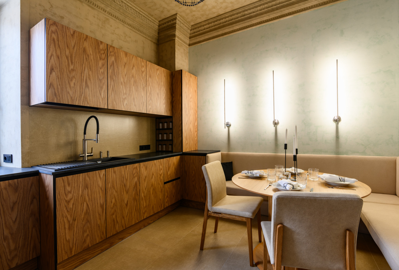 ССветильник настенный светодиодный Fine LED 4000К 40132/LED черный жемчу