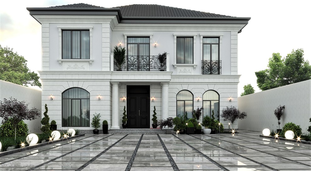 Обложка проекта: Двухэтажный дом в классическом стиле