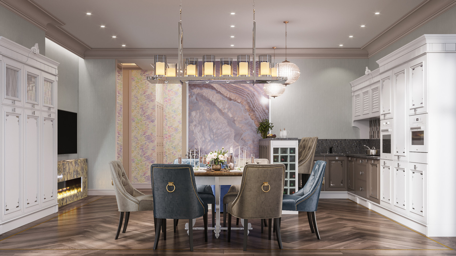 Дизайн проект квартиры "Элегантная роскошь"