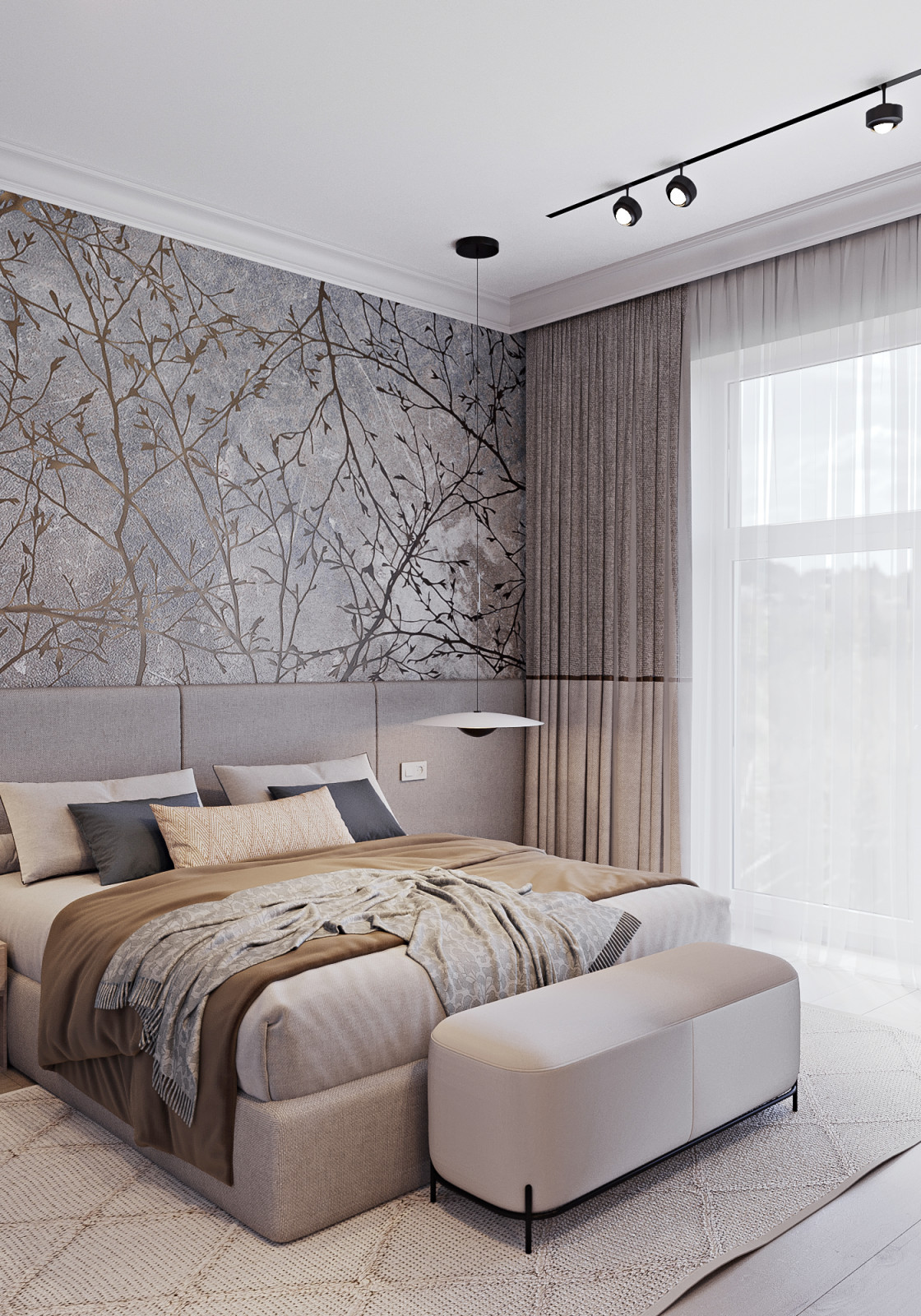 Дизайн проект спальни ул. Городовикова г. Воронеж