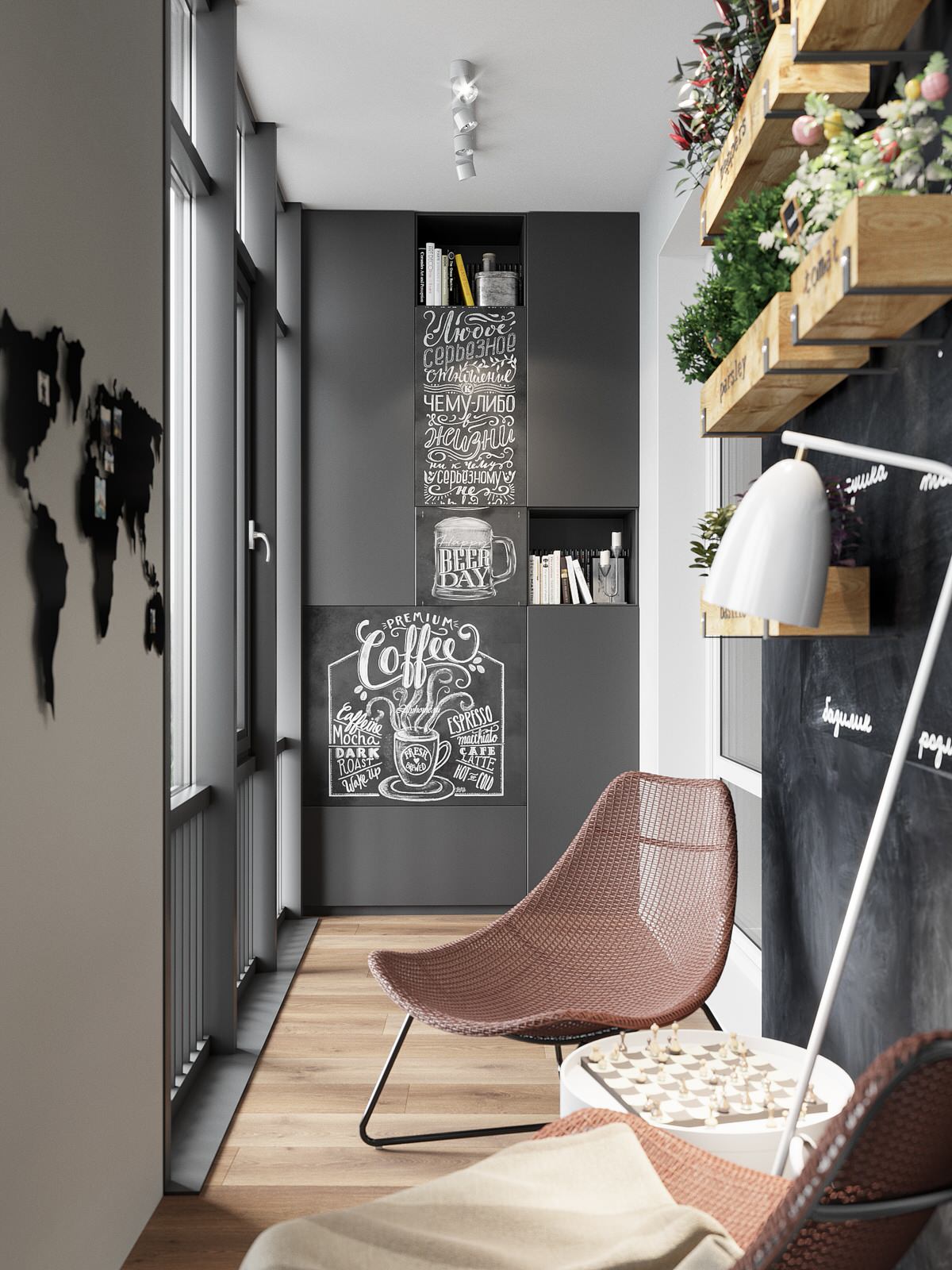 Квартира в современном стиле с элементами ЭКО в Санкт-Петербурге