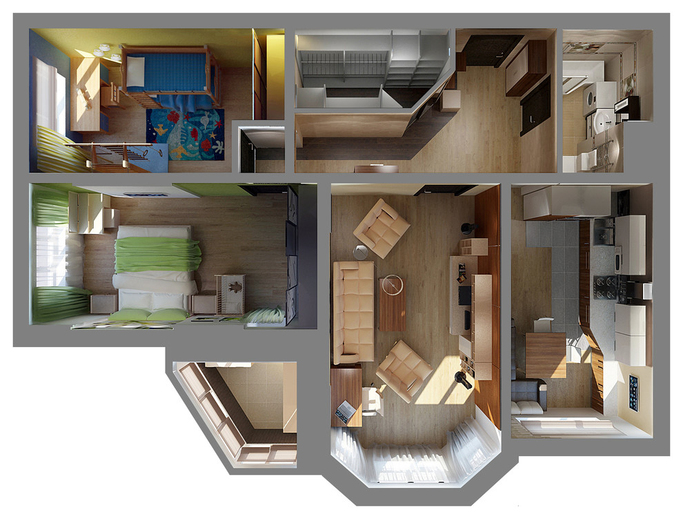 трех комнатная квартира