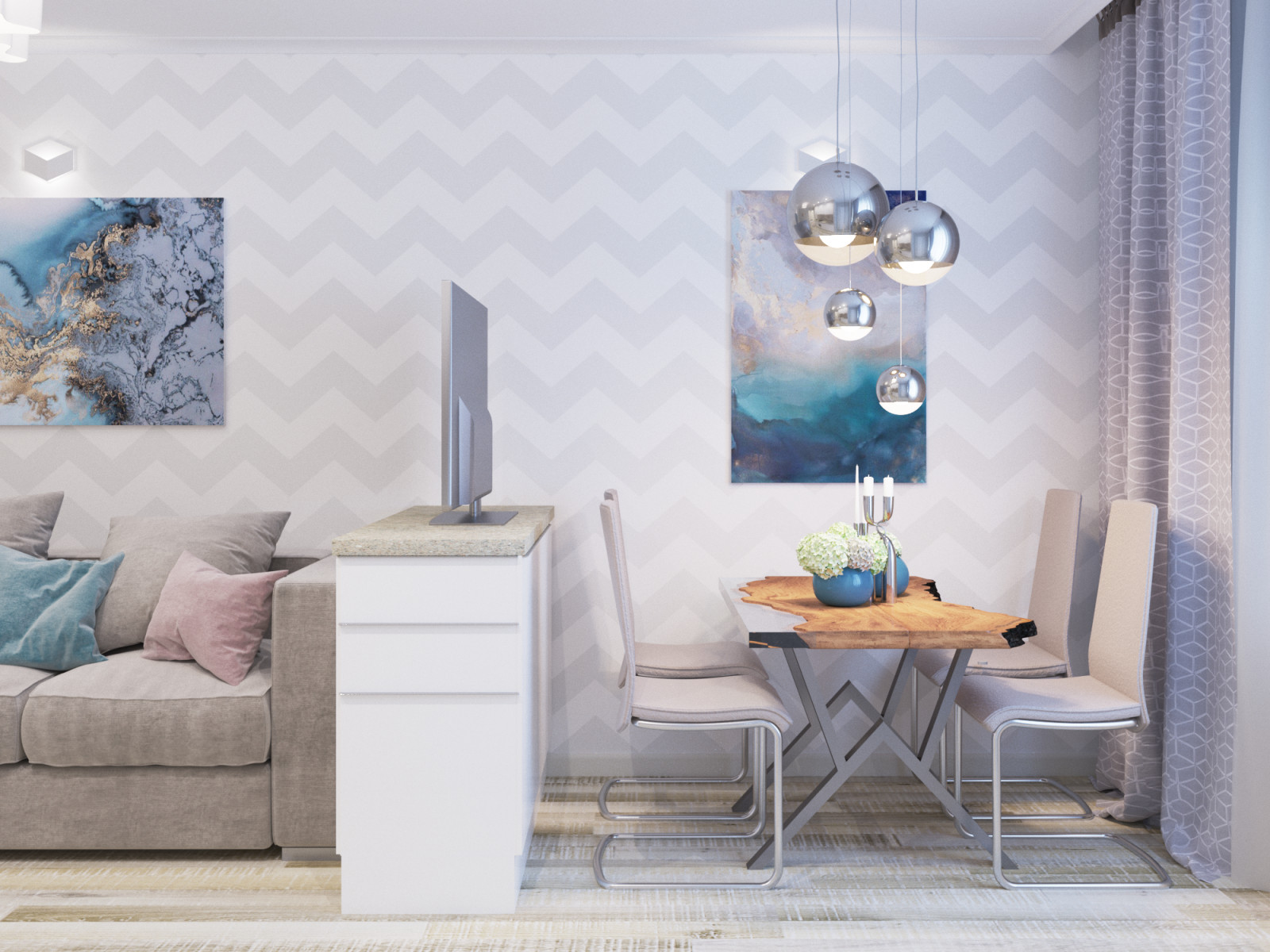 Гостиная-кухня