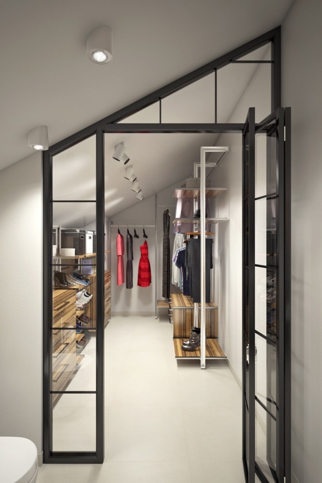 Стеклянная перегородка с металлическим каркасом