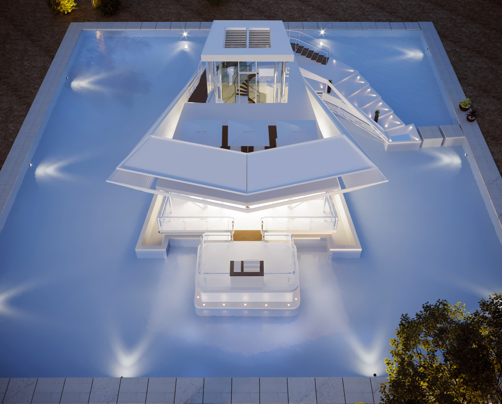 Морской гигант концепция дома с аквариумом растений