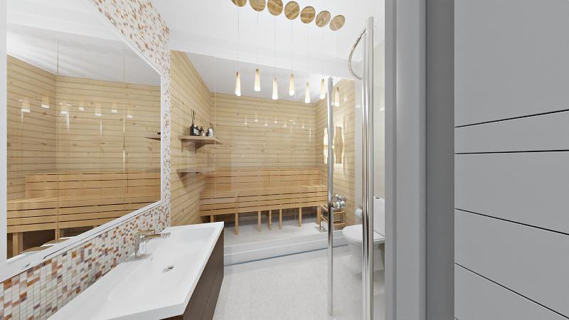 Дизайн кухни и гостиной. Визуализация 3d MAX