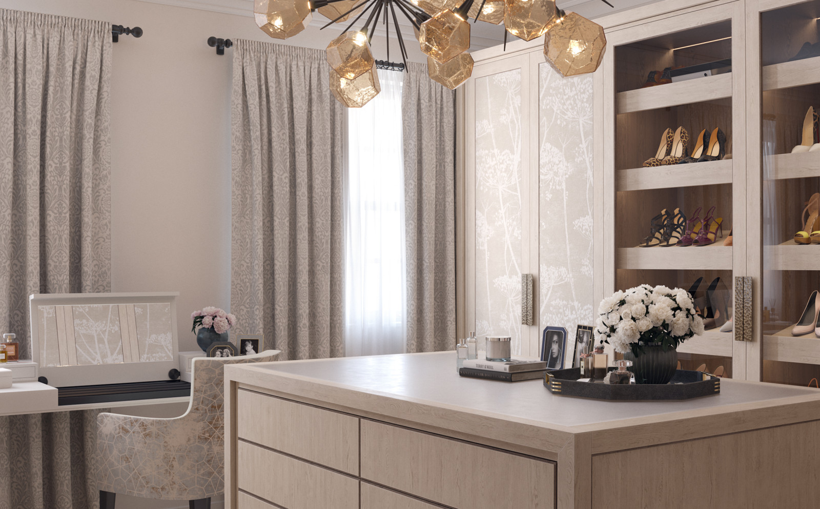 Обложка проекта: Dressing room in a residential house