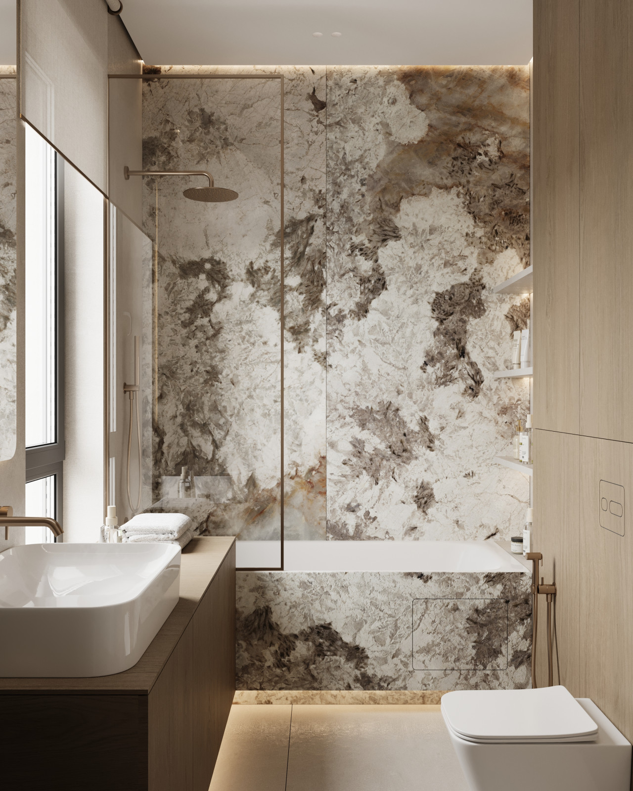 Коттедж (240 кв). Мастер-санузел