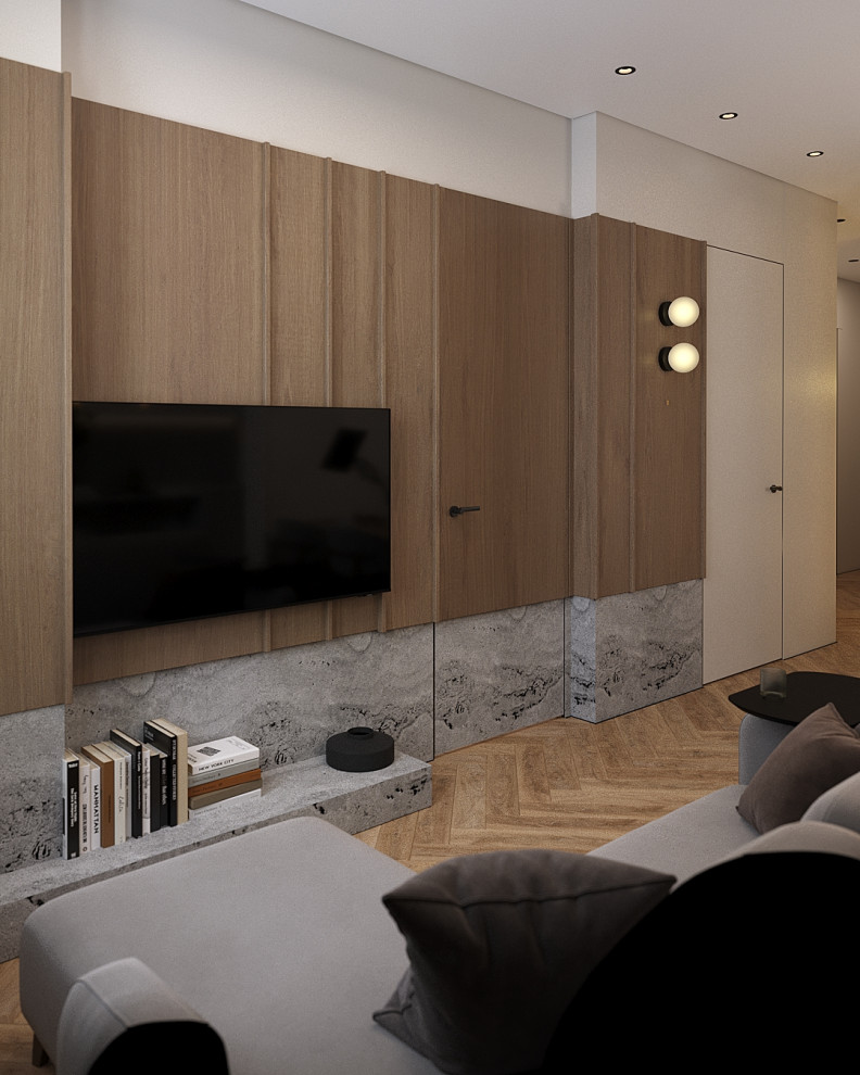 Травертин и дерево