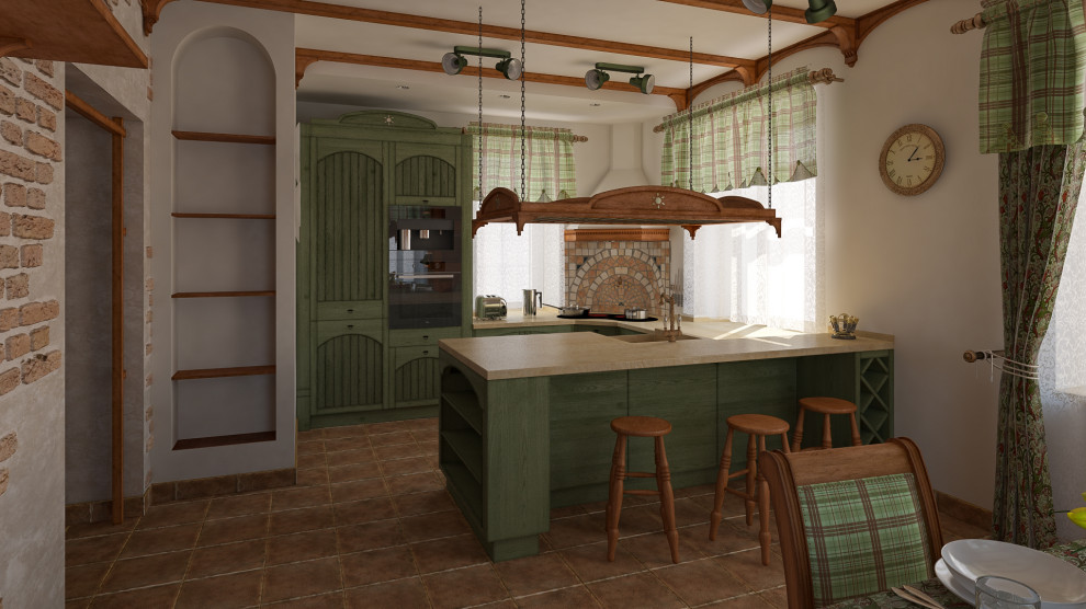 Обложка проекта: Кухня в загородном доме