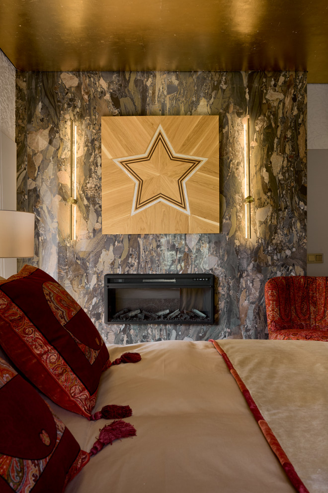 Мастер-спальня в розовом золоте