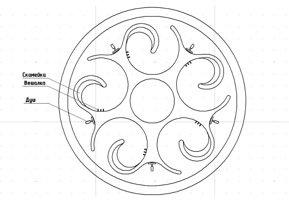 Пляжная раздевалка в Сочи.