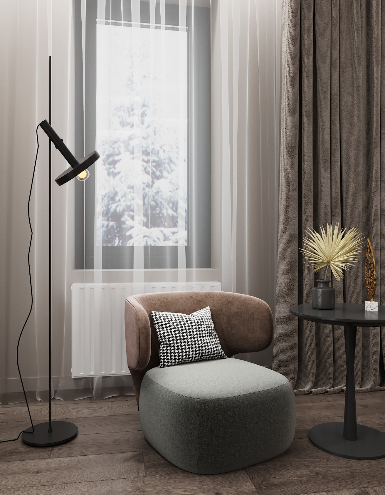 "Perfect grey", дом 258 кв.м в д. Рыбаки, МО