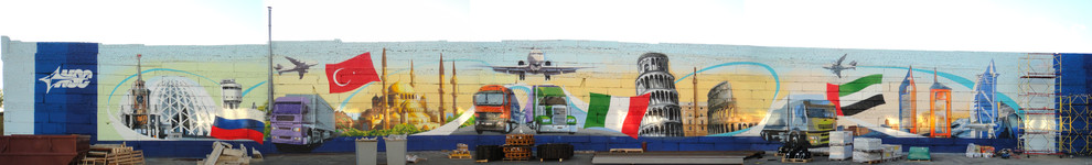 Exterior painting. Художественное оформление фасадов