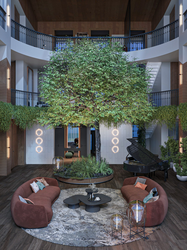 Интерьер гостиной со вторым светом