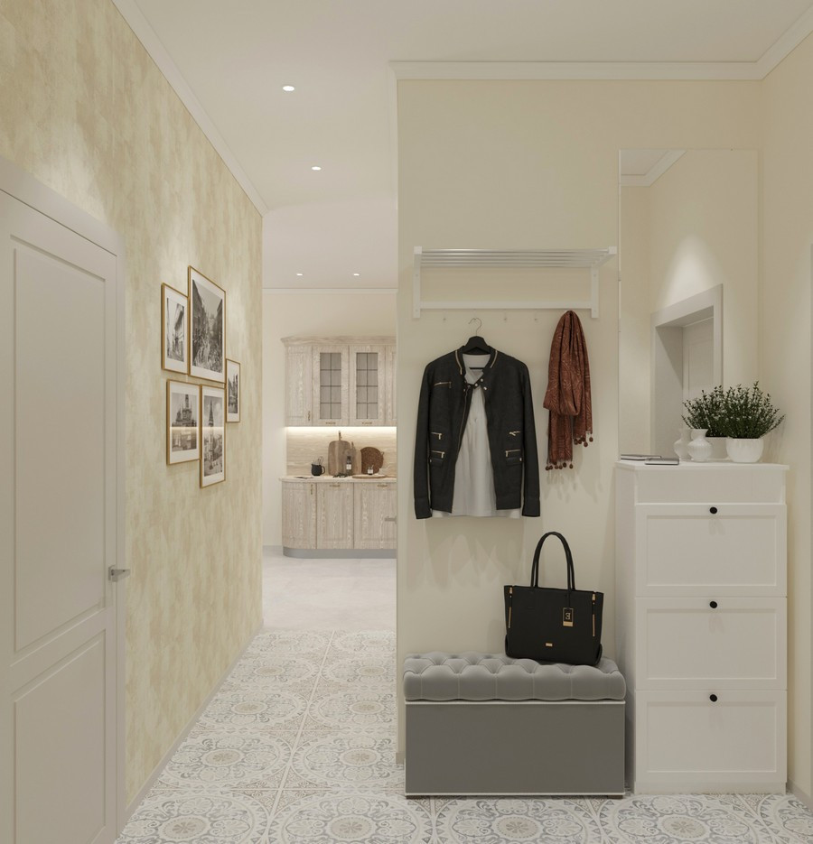 Дизайн двухкомнатной квартиры в светлых тонах